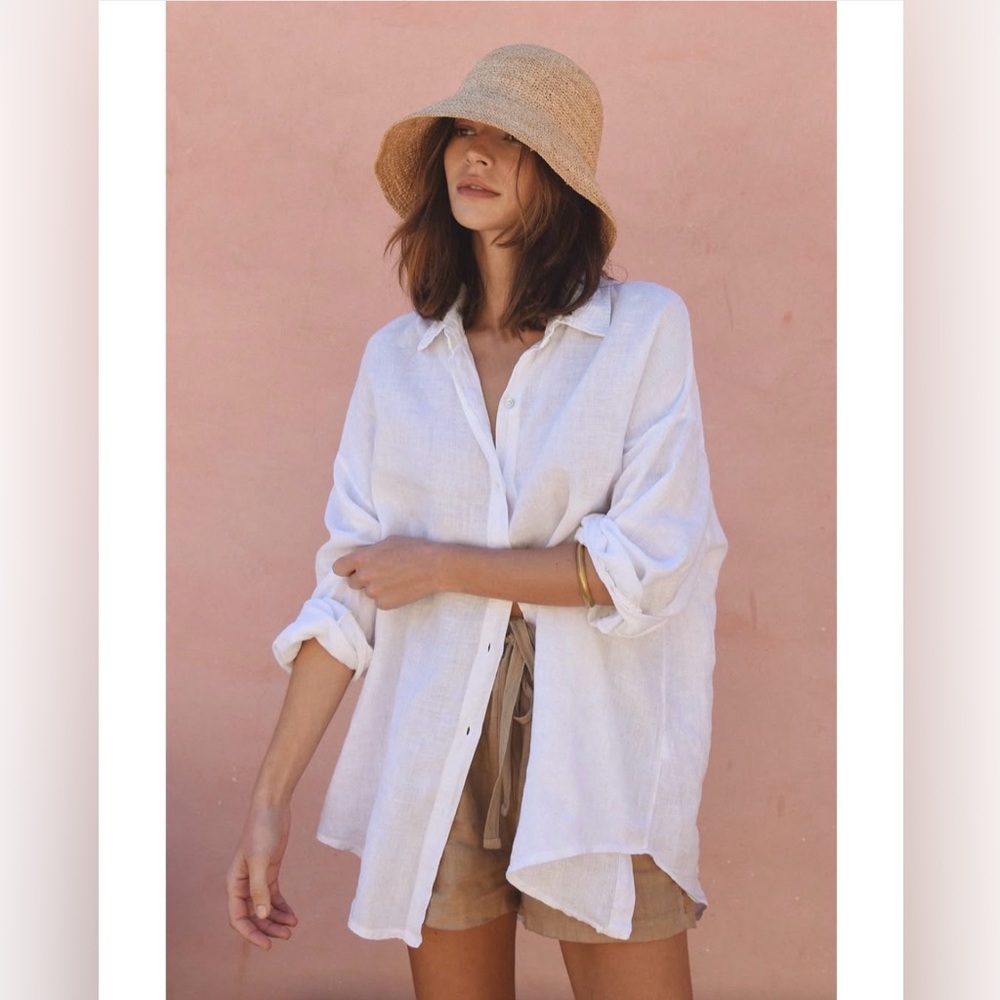 Franki Crotchet Raffia Bucket Hat- NWT - Picture 5 of 12